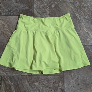 CRZ YOGA Athletic Skirt Shorts Lime Green Tennis Golf Workout Women's S